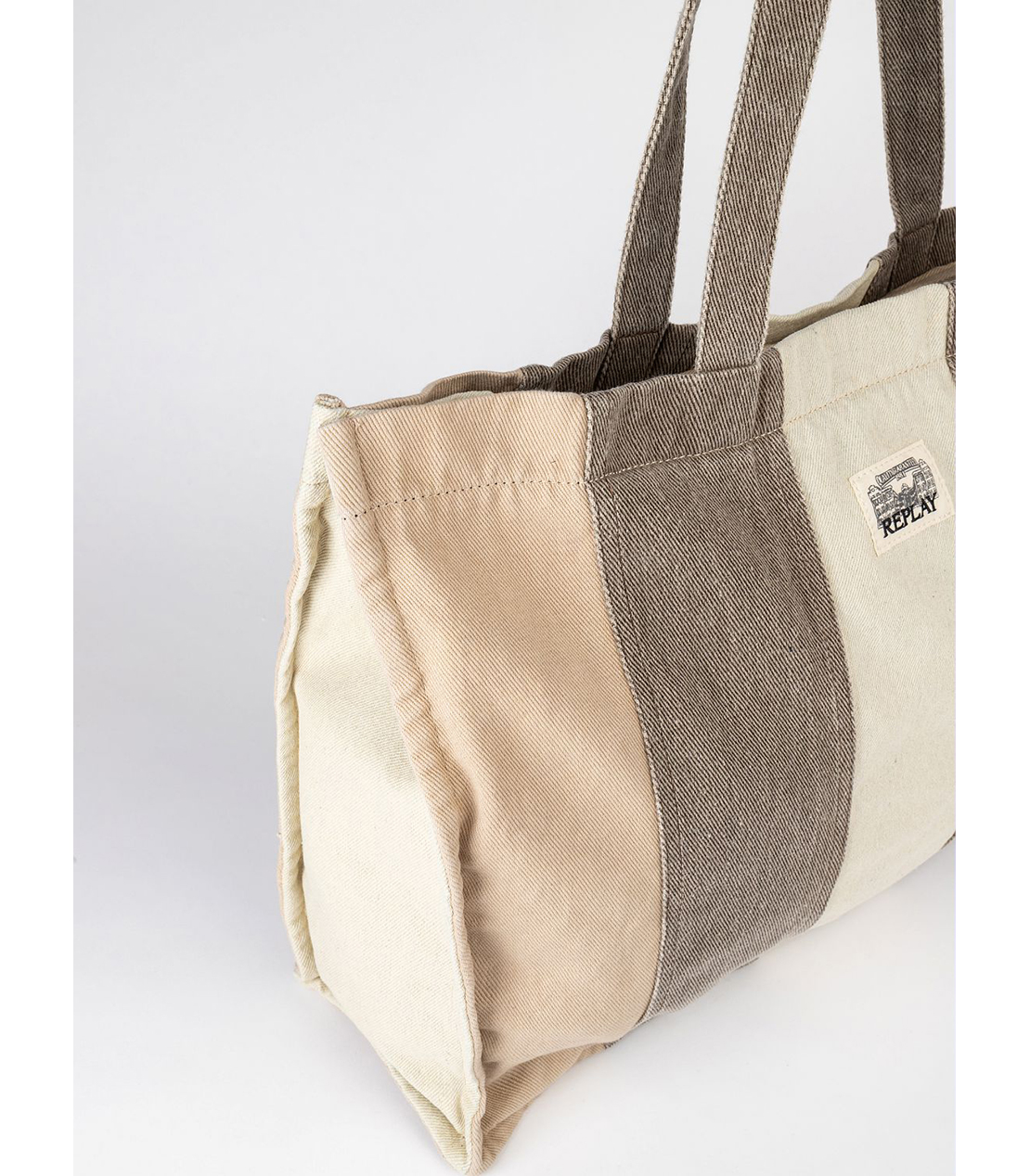 ストライプショッパーバッグ 詳細画像 ベージュ 6